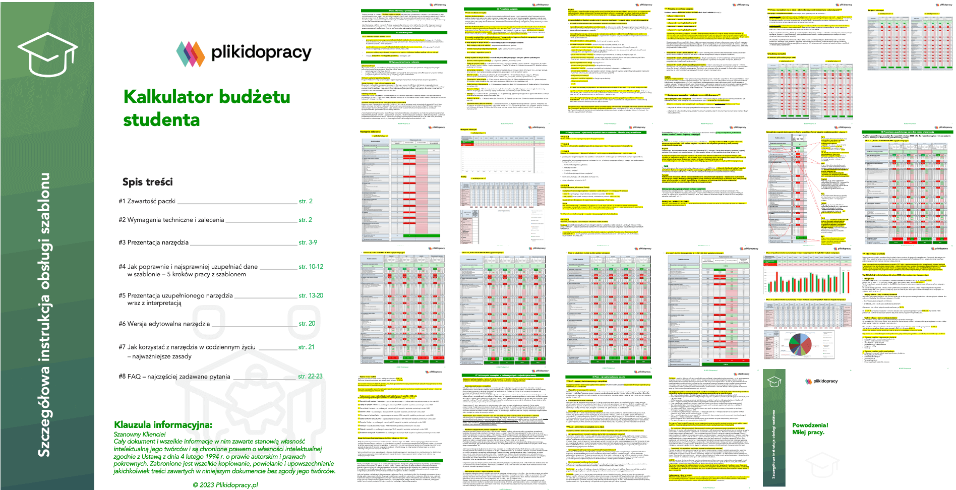 Kalkulator budżetu studenta – instrukcja