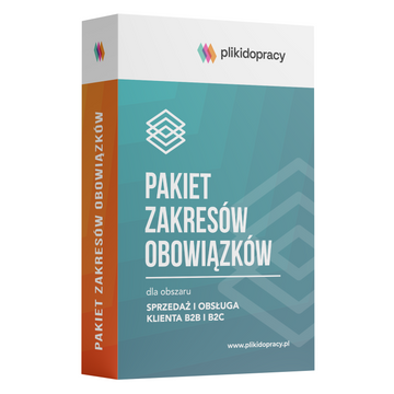 Pakiet 16 zakresów obowiązków dla obszaru – sprzedaż i obsługa klienta b2b i b2c