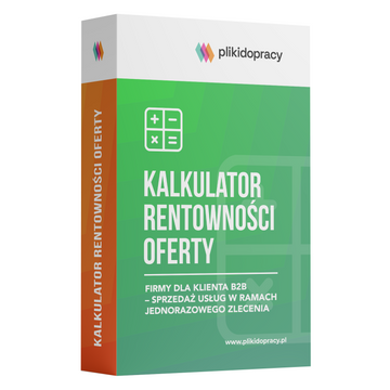 Kalkulator rentowności usług - usługi B2B jednorazowe